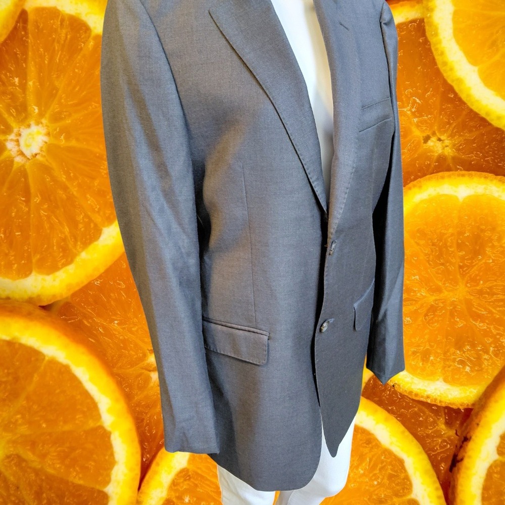 Ralph Lauren Mens 36R Slim Fit Wool Blazer Sport Coat Gray Single‎ Breasted